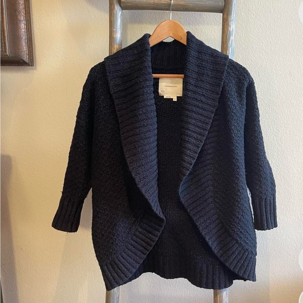 Anthropologie black cardigan sweater.